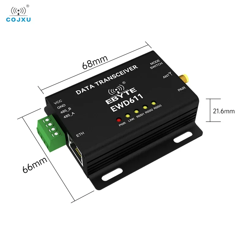 Long-Distance Data Transmission Image Transmission Radio Star Networking 915MHz 20dBm COJXU EWD611-900NW20(485) Network Port