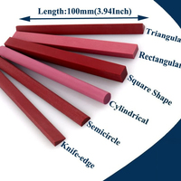6Pcs 3000# Ruby Whetstone Set - Sharpening Stone for Knife,Chisel,Blades,Multi-Shape Polishing Kit
