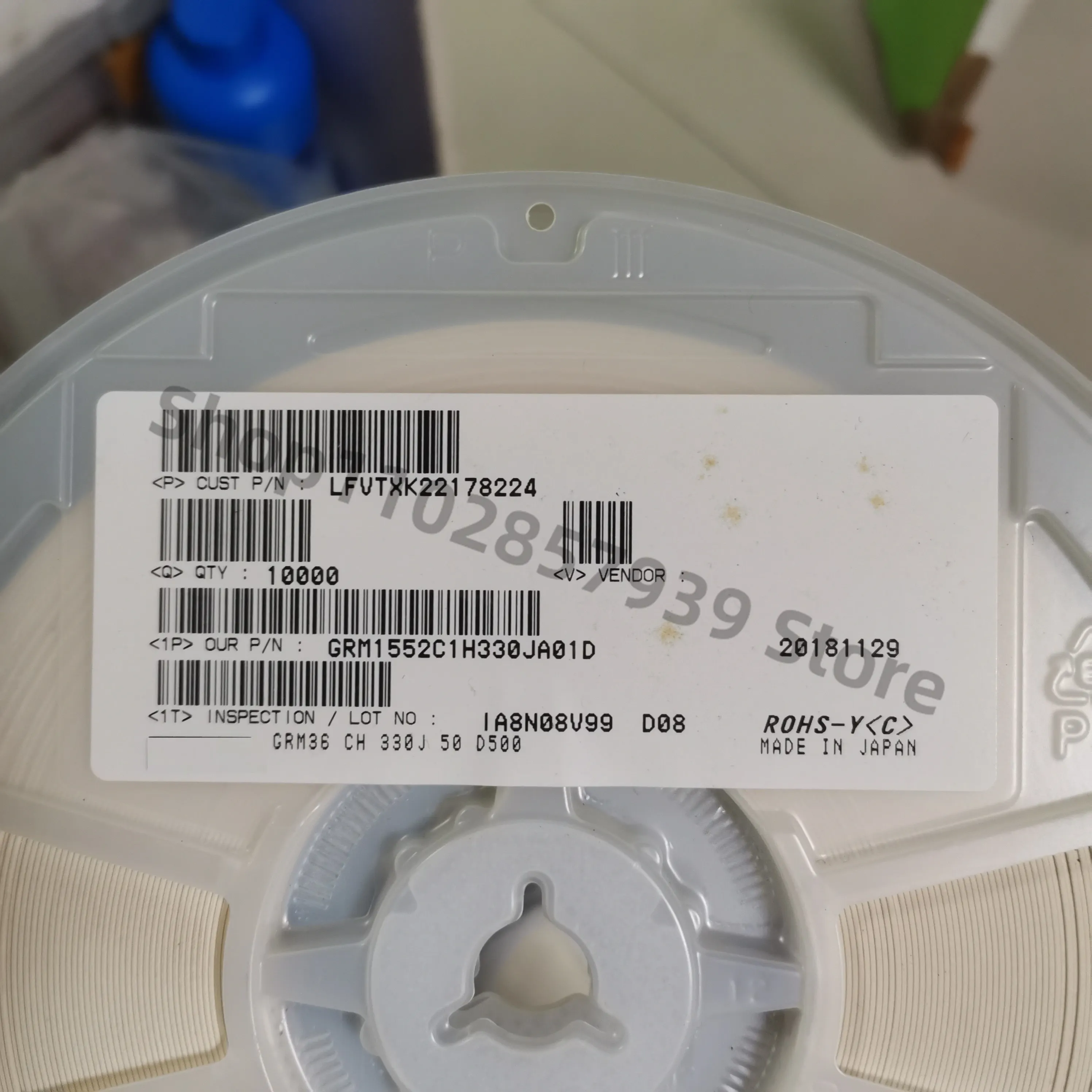 

GRM1552C1H330JA01D 20 шт./лот 0402 33 пФ ± 5% 50 В CH MLCC оригинальный и аутентичный, бесплатная доставка