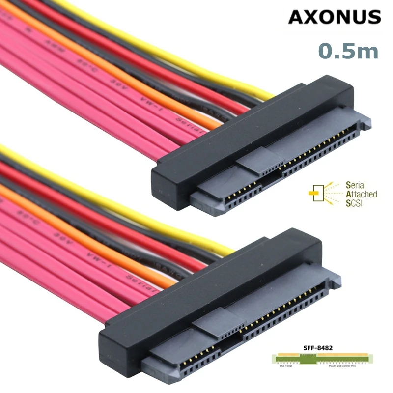 12Gbps SFF-8482 SAS 29Pin mâle à femelle câble d'extension serveur disque dur panneau fond de panier adaptateur câble