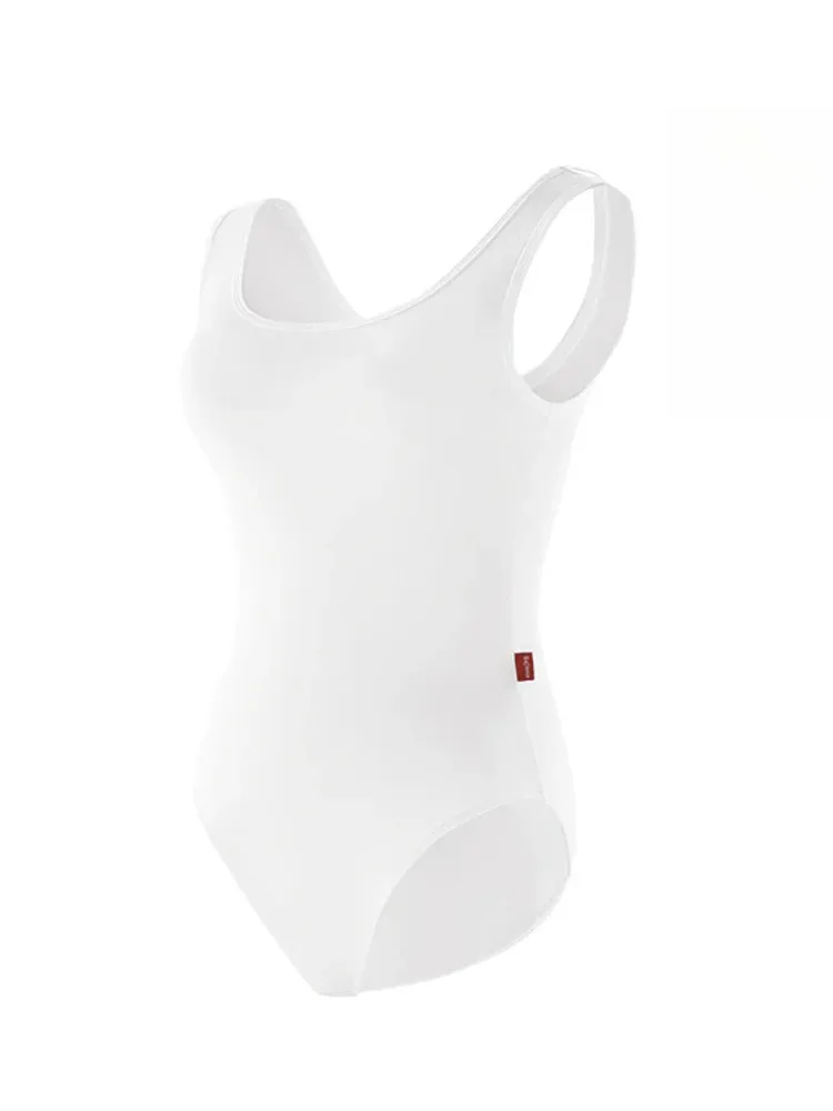 솔리드 컬러 백리스 슬림핏 발레 롬퍼 여성용, 댄스 연습 바디수트, 무대 공연 의상