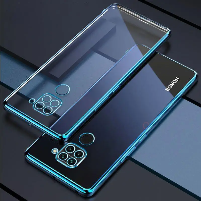 Luxury Plating Bumper Clear Case For Xiaomi Redmi Note 9 Pro Note9 S 9s 9pro Note9pro Soft Silicone Transparent Back Cover Funda