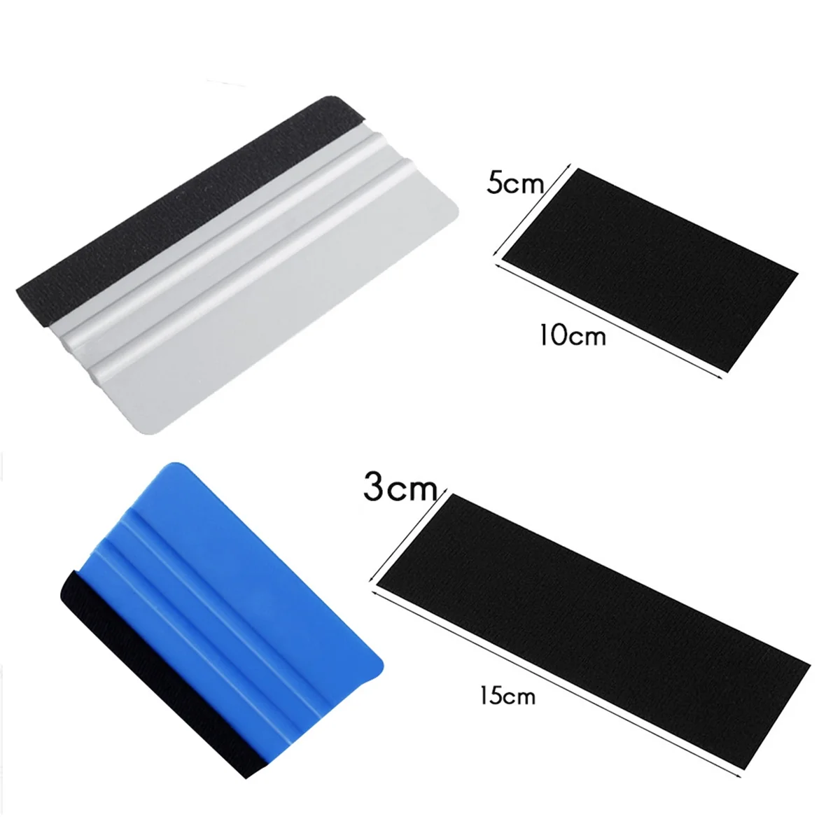 20 Pack Vinyl Wrap Squeegee 4 Inch / 6 Inch Felt Edge Squeegee Window Film Squeegee Decal Applicator Scraper Tool