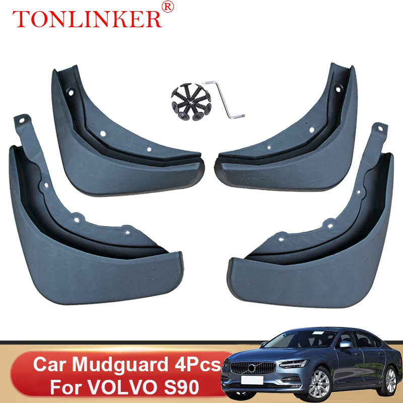 

TONLINKER Car Mudguard For VOLVO S90 2016 2017-2019 2020 Front Rear Mudguards Splash Guards Fender Mudflaps 4Pcs Accessories