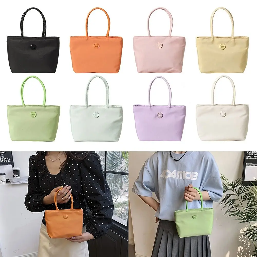 Multicolor Tote Bag Gift Nylon High-capacity Single Shoulder Bags Waterproof Solid Color HandHold Bag for Female Girl