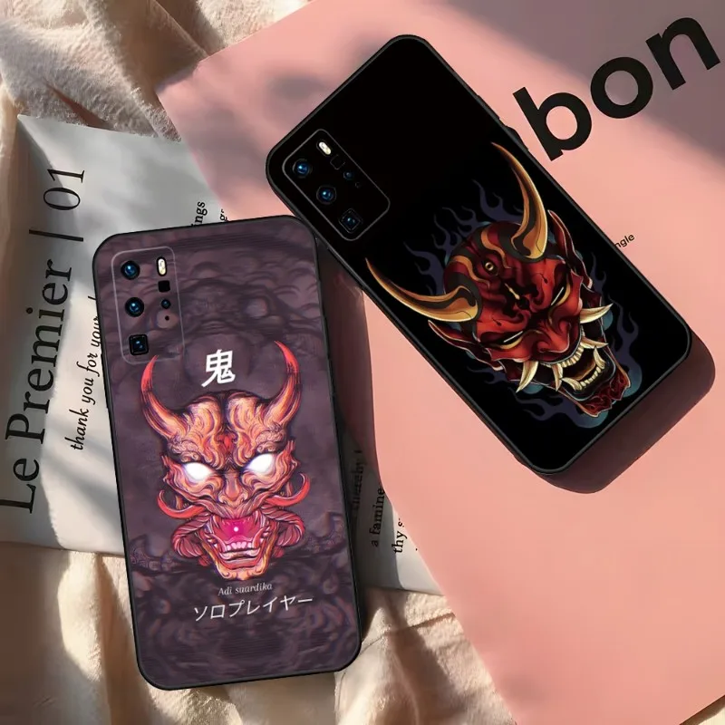 Japanese Oni Hannya Demon Mask Phone Case For OPPO A93-4G A 16 93S 54 4G 55 57 K 9 Pro S 9X Neo X5 Reno7 SE 5G Plus 74 94