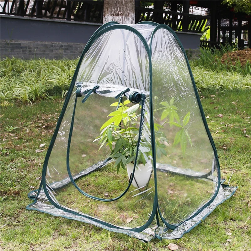 PVC Grow Tent Pop Up Portable Home Garden Plant Cover Winter Greenhouse Flower Vegetable Anti-freeze Protective Outdoor Planting