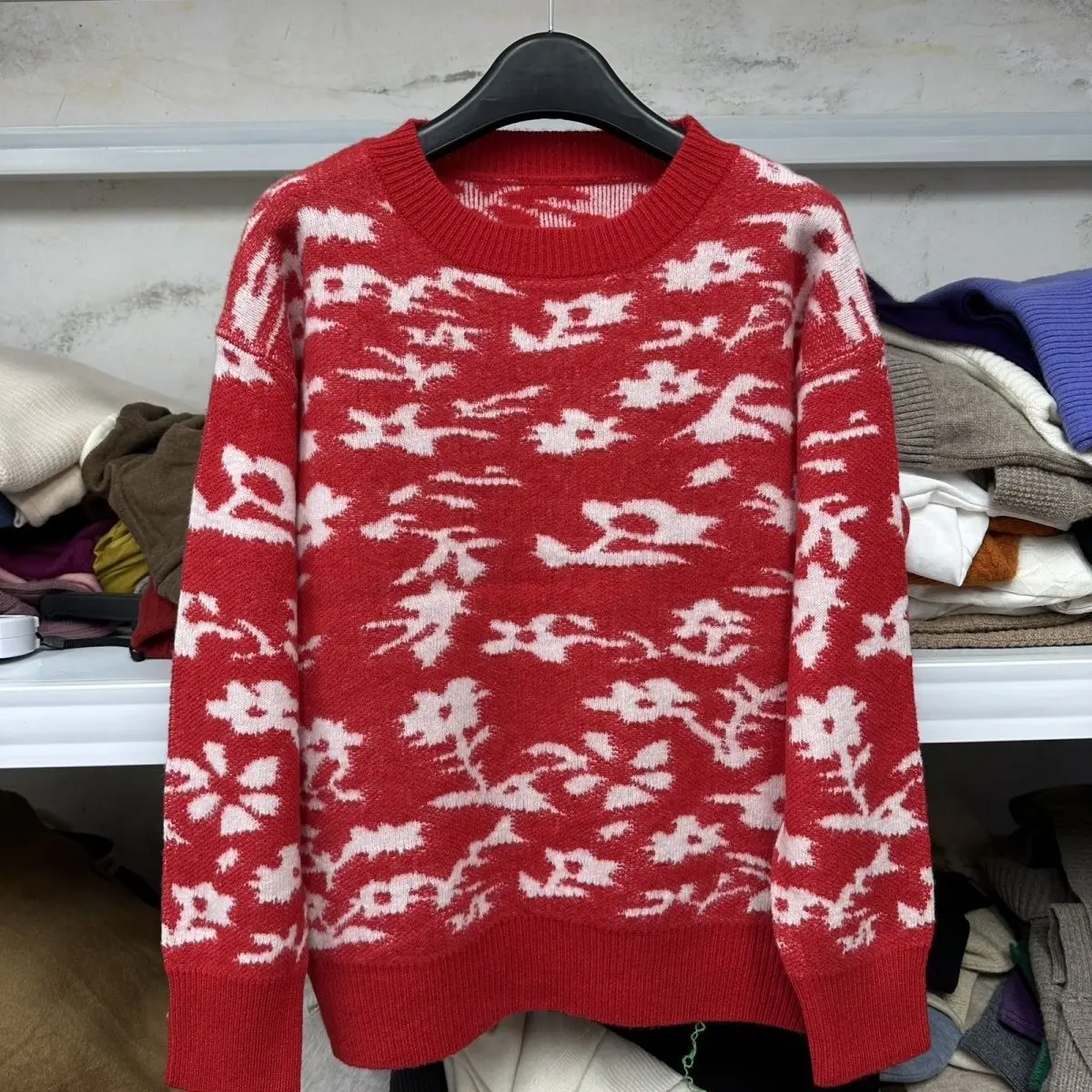 

Женский теплый кашемировый пуловер с круглым вырезом и длинными рукавами, осень-зима, новый модный жаккардовый свободный повседневный свитер, джемпер F607