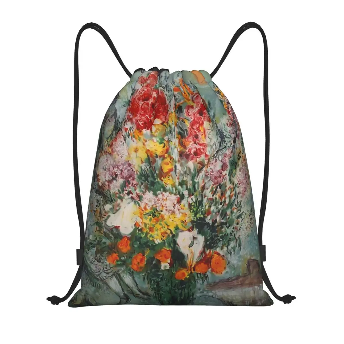 

Рюкзаки Marc Chagall Bouquet De Fleurs, модные сумки на шнурке с карманами для мелочей, сумки для книг для мужчин, женщин, студентов
