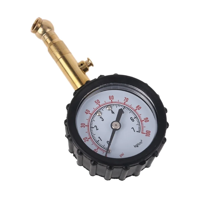 0-100 Dial Tire Pressure Gauge Easy Read Hardware Suitable for Measuring Tire Pressure of Car Truck Motorcycle