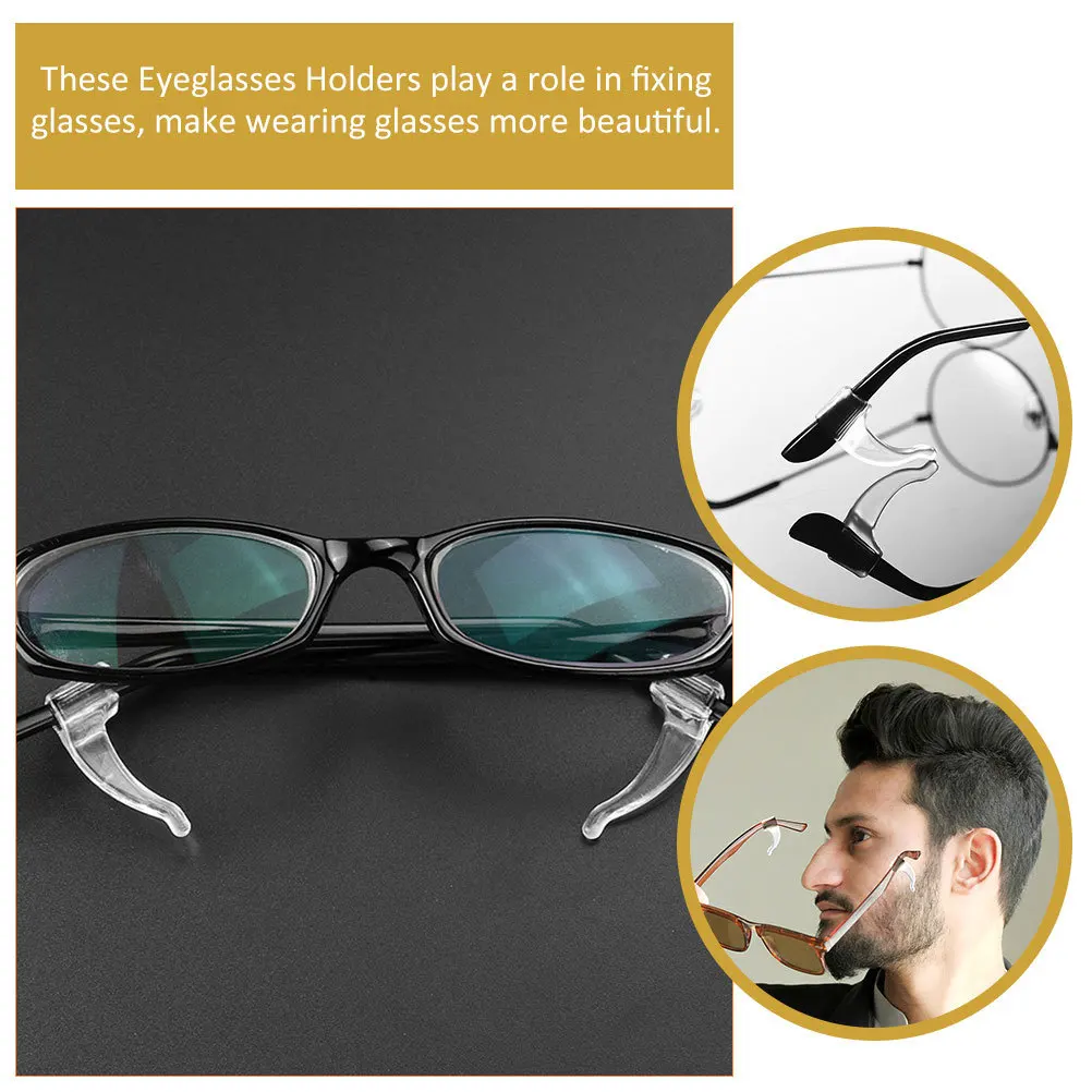 

12Pairs Glasses Ear Grips Silicone Eyeglasses Ear Hooks Anti-Skid Replaceable for Outdoor Sports Daily Use Glasses Cushion