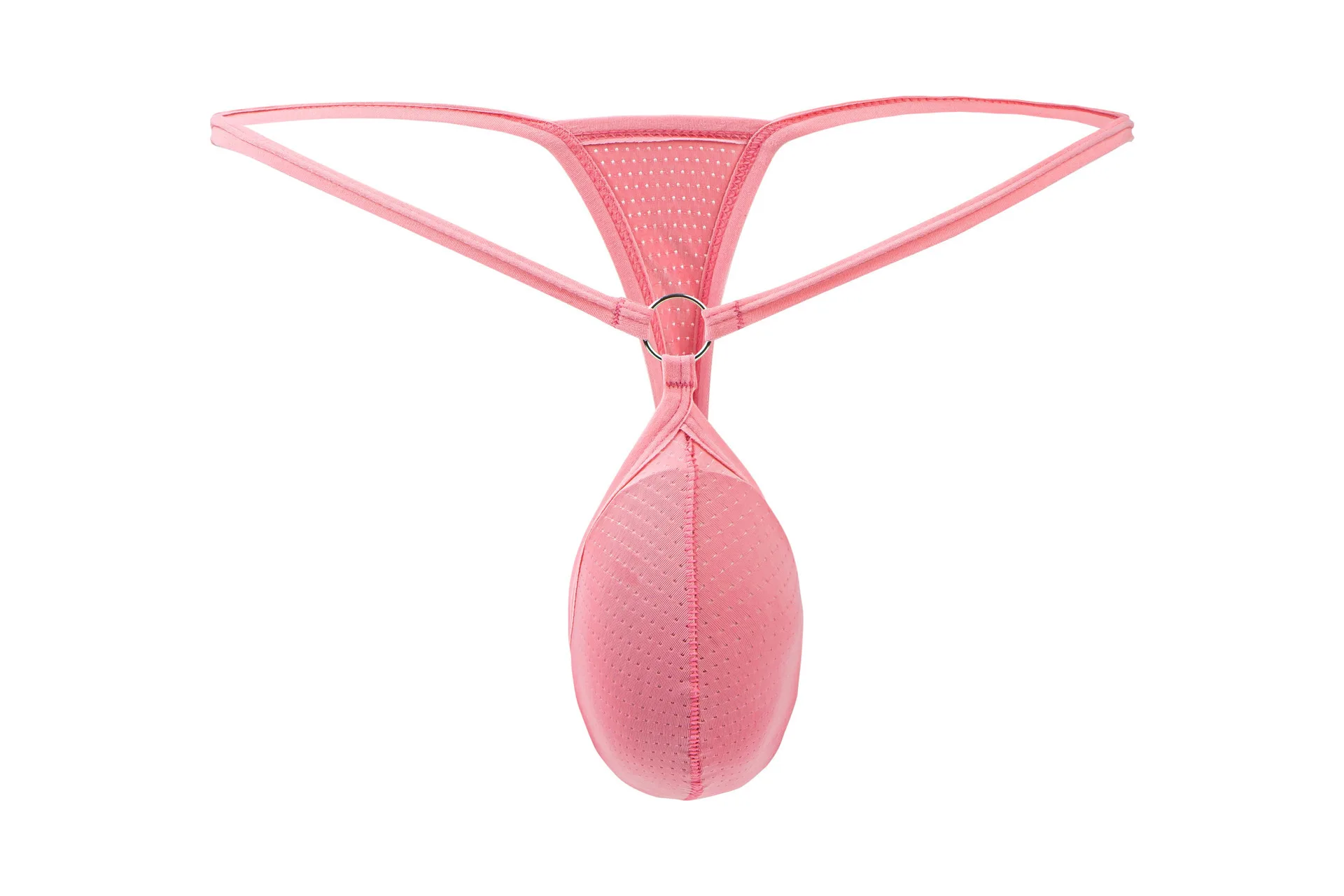 ผู้ชายเซ็กซี่ T กลับทองตาข่าย Breathable Quick Dry Cool Feel กางเกงเกย์ Low-rise U กระเป๋านูน G-String สัมผัสก้น Underpant