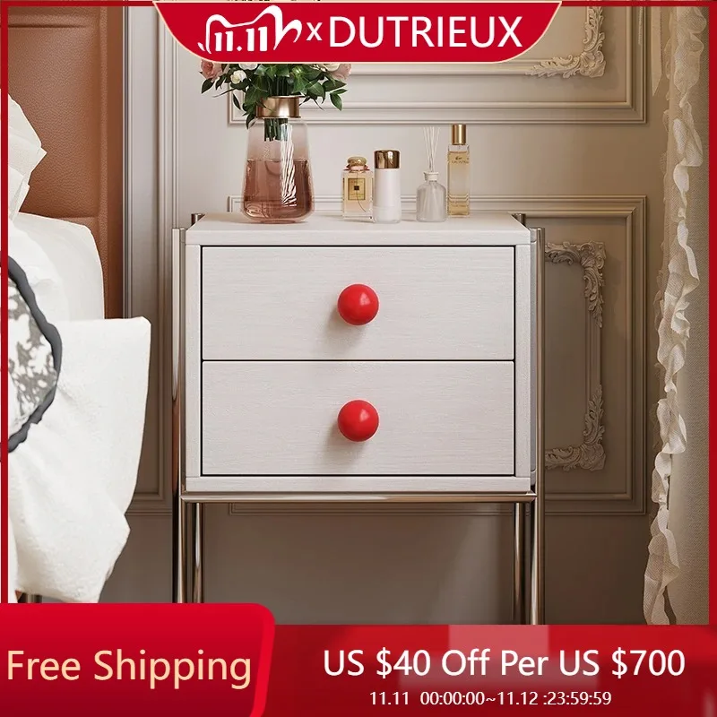 

Design Salon Bedside Table Modern Nordic Unique Cute Universal Nightstand Table Space Saving Mesa De Noche Ornaments Home Decor