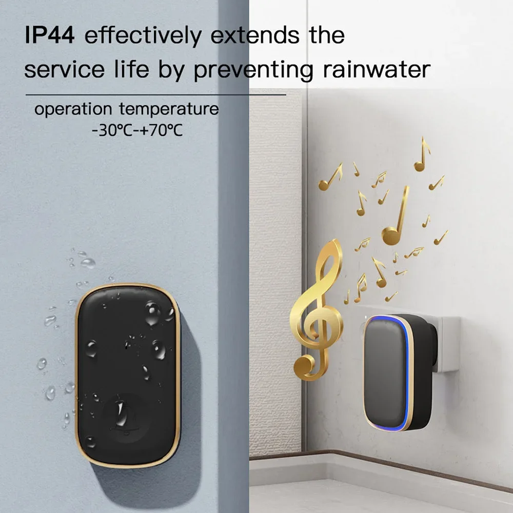 CARPBABA C836 Wireless Doorbell Home bell  gate bell 150M Long Wireless Distance 38 Songs Home Welcome Chimes ringtone Colorful