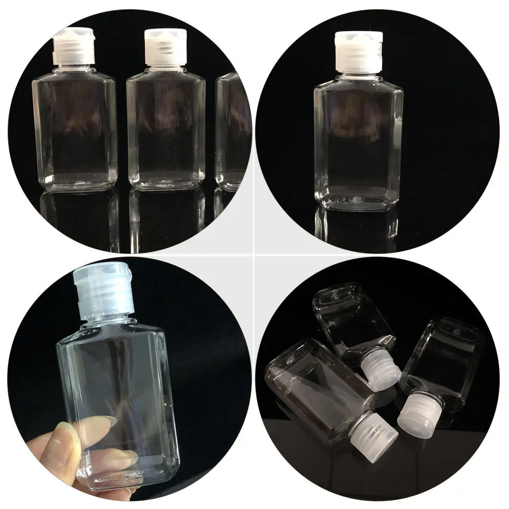 35 pcs Octagonal Empty Bottles 35Ml Travel Squeeze Containers For Shampoo Lotion Cream Liquid Plastic Bottles With Caps