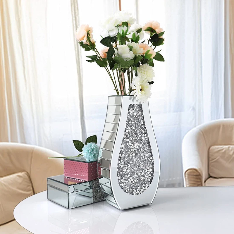 American glass vase dried flower simulation flower living room flower arrangement model room light luxury soft decoration