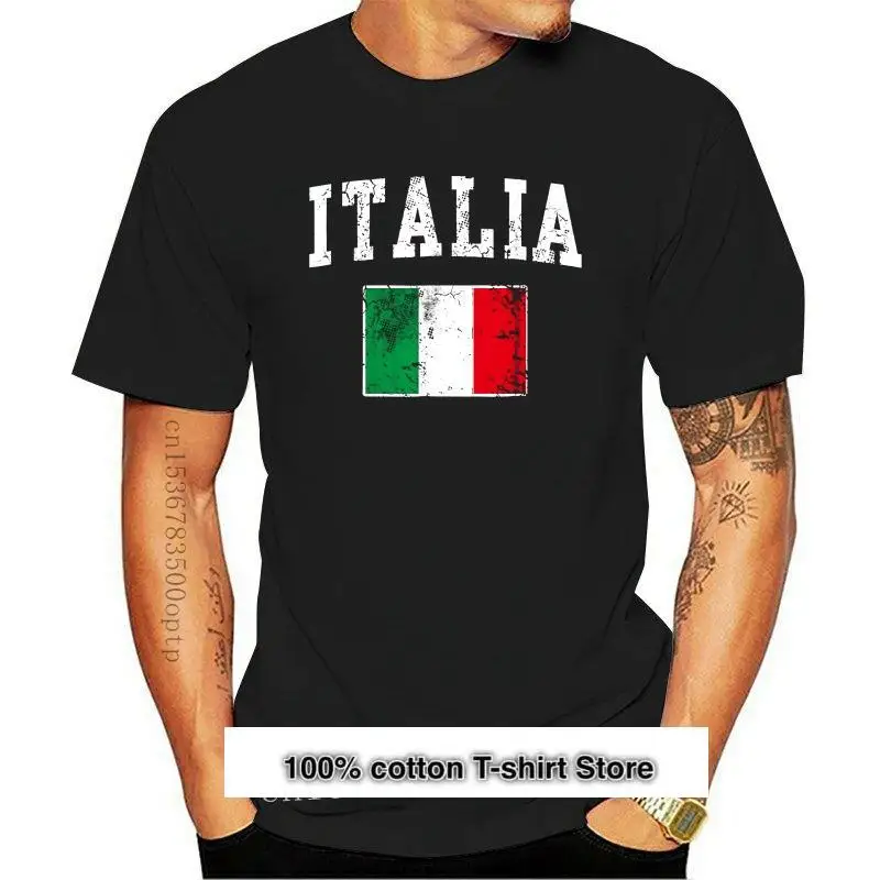 Camiseta Vintage con bandera italiana de Italia para hombre, ropa de moda, estilo veraniego, nueva