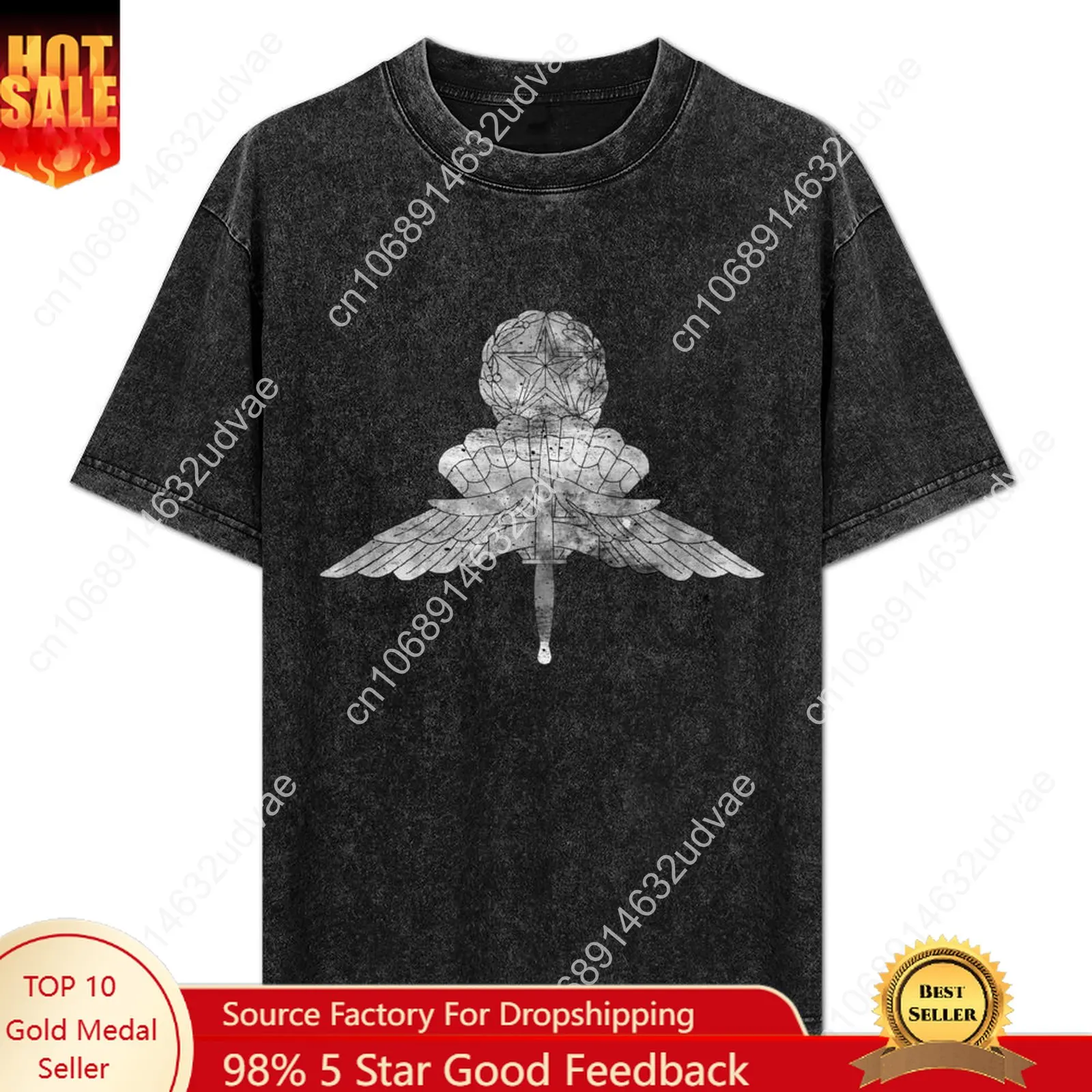 

Master Military Freefall Parachutist Badge Retro T shirts mans womans Tshirt Short T-shirt Custom tops Unisex clothes tshirt