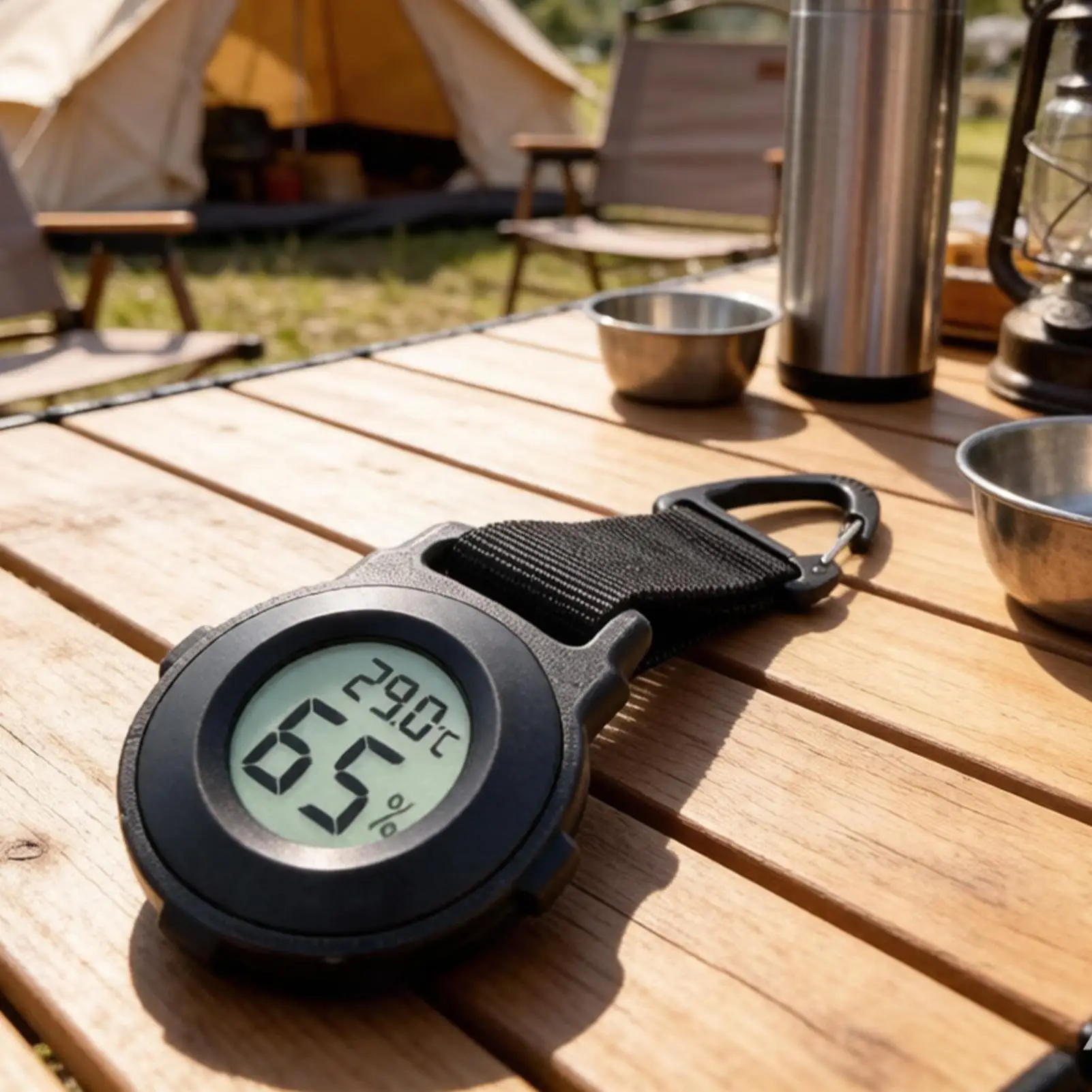 Clear Display Digital Temperature Humidity Reader Battery Powered Weather Sensor Portable Temp Humidity Monitor For Outdoor