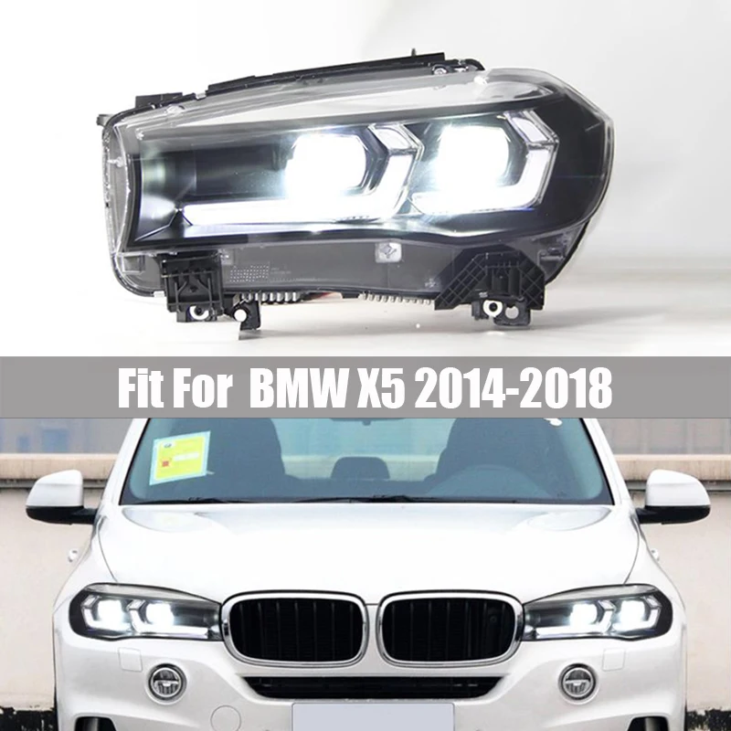 

Headlight Assembly Suitable For BMW X5 2014 2015 - 2018 F15 Retrofit 2023 LED Headlight Streamer Turn Daytime Running Lights