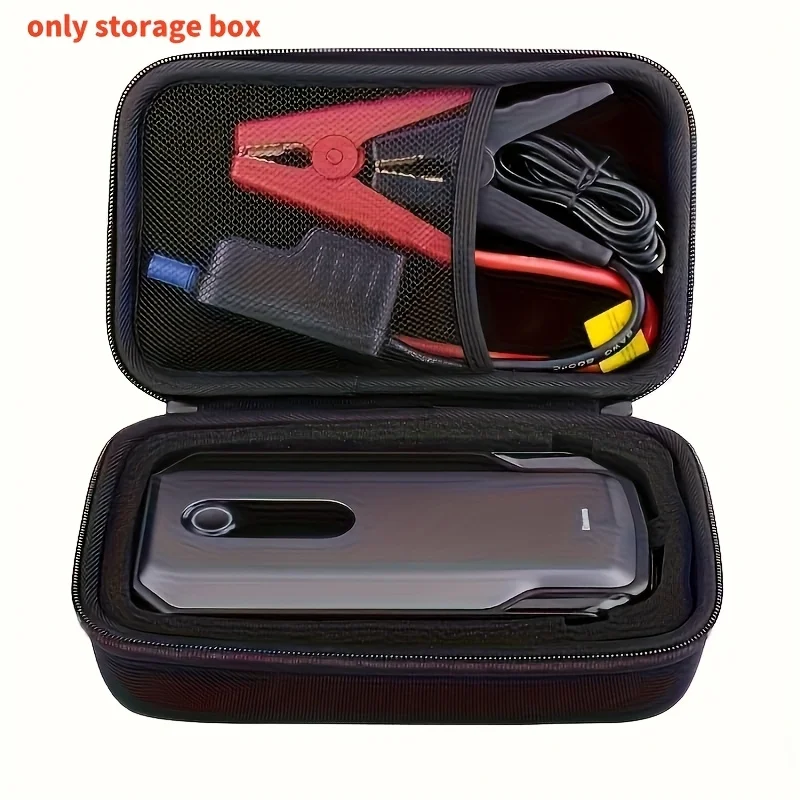Car Jump Starter Storage Box, Hard EVA Carrying Case for Emergency Jump Starter & Cable Clamps, Shockproof & Dustproof Organizer