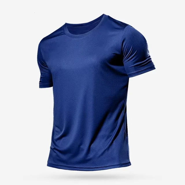 Homens de secagem rápida correndo camisas de fitness compressão ginásio poliéster esportes camiseta preto 2023 treino treinamento muscular ajuste roupas