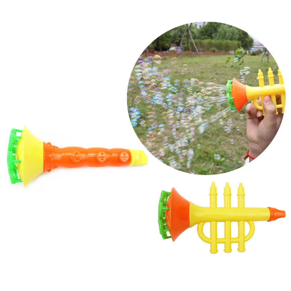 Máquina de burbujas con forma de instrumento Musical poroso, soplador de burbujas, juguete divertido para niños y niñas (Color y estilo aleatorios), 2 uds.