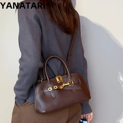 YANATARI Genuine leather woman bag shoulder bag Handbags ladies crossbody bags luxury designer minimalism bag Cattle leather
