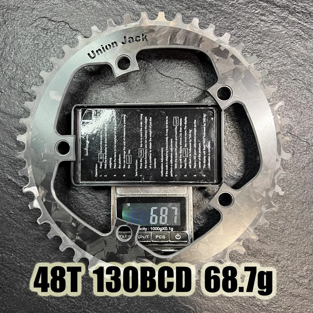 union jack カーボンチェーンリング 3K柄 54T pcd130 Unionjack Road bike chainring carbon 48T 50T 52T 54T 56T 58T