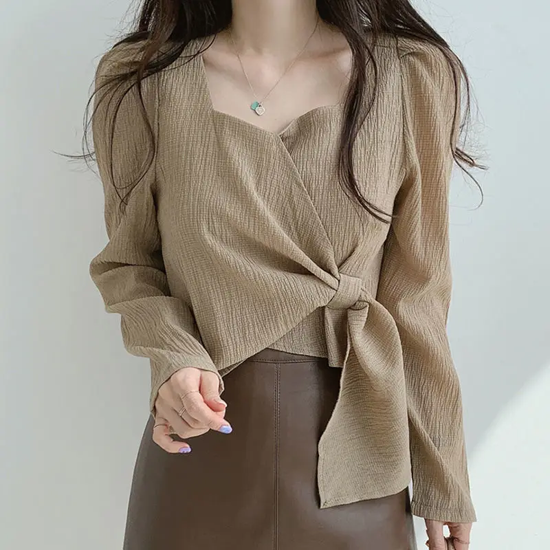 Summer Shirts for Women Youth Beautiful Korean Asymmetrical Casual Top Fashion Vintage Loose Blouse Woman New Collection 2024