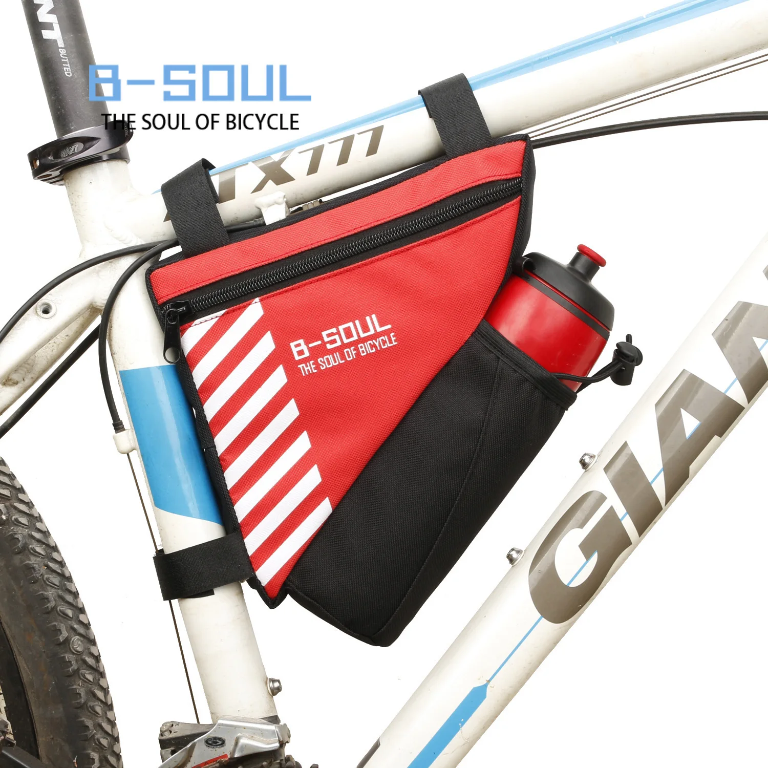 Three-point Fixing Riding Bag Large Capacity Polyester Bicycle Bag B-soul Bike Bag Cycling Bicycle Accessories Easy Installation