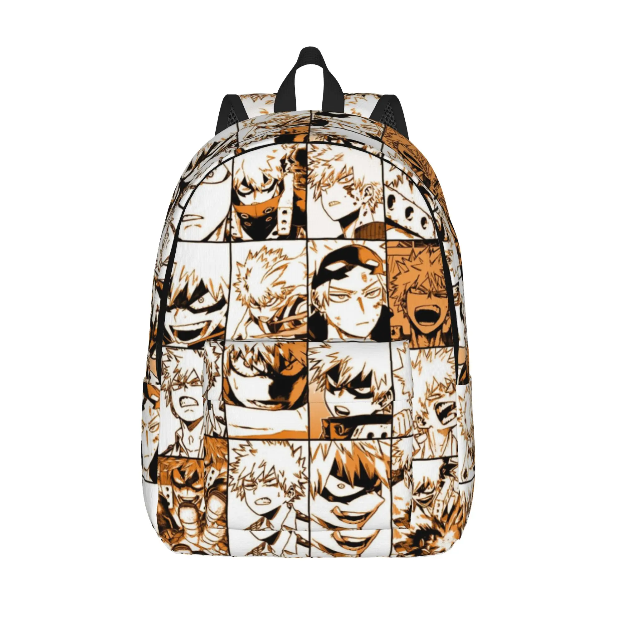 

My Hero Academias Backpack for Men Women Casual High School Work Daypack College Canvas Bags with Pocket