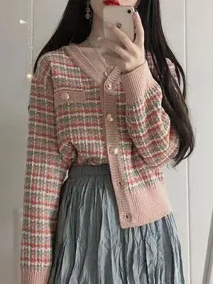 

Шикарный антивозрастной свободный длинный вязаный открытый кардиган V-Ne, свитер Fraance Sle, верхняя одежда для женщин, весна-осень