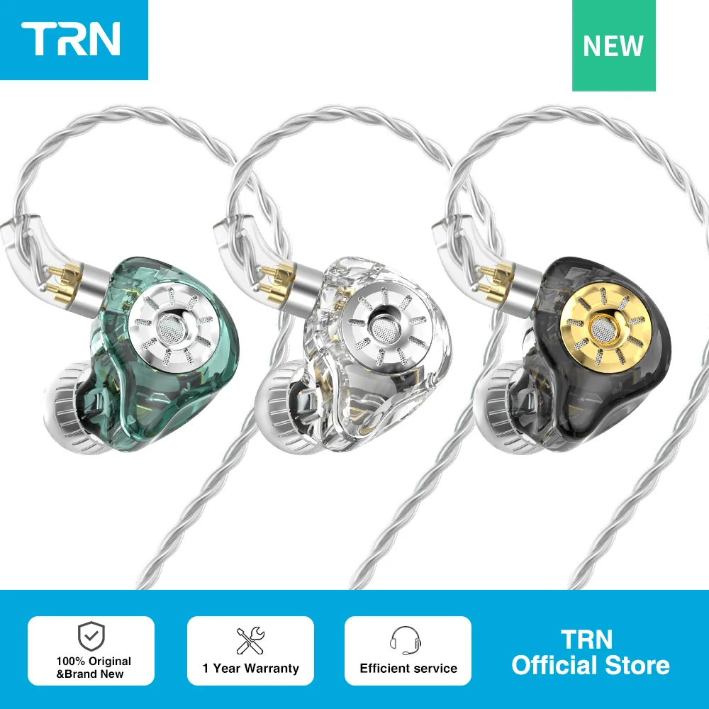 TRN ST1 PRO In-Ear Earphone 1DD 1BA Hybrid  Driver Wired  with Tuning Switch Headphone Cancelling HIFI Earbuds Bass Headset