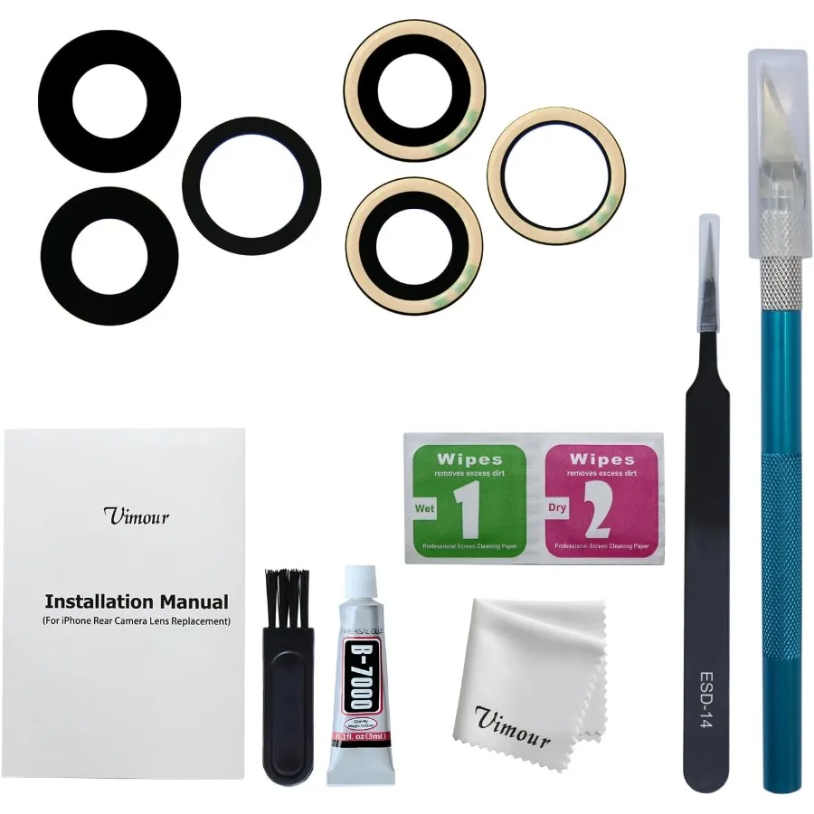 

Rear Camera Lens Replacement with PreInstalled Adhesive and Repair Toolkit for iPhone 13 Pro 6.1 Inch iPhone 13 Pro Max 6.7 Inc