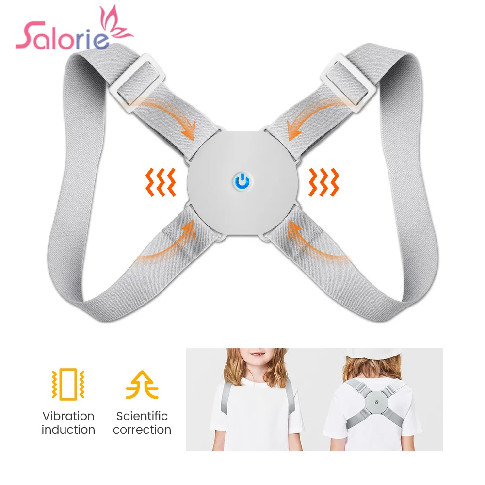 Smart Back Posture Corrector Intelligent Spine Clavicle Brace Support Belt Vibration Shoulder Training Adjustable  Adult Child