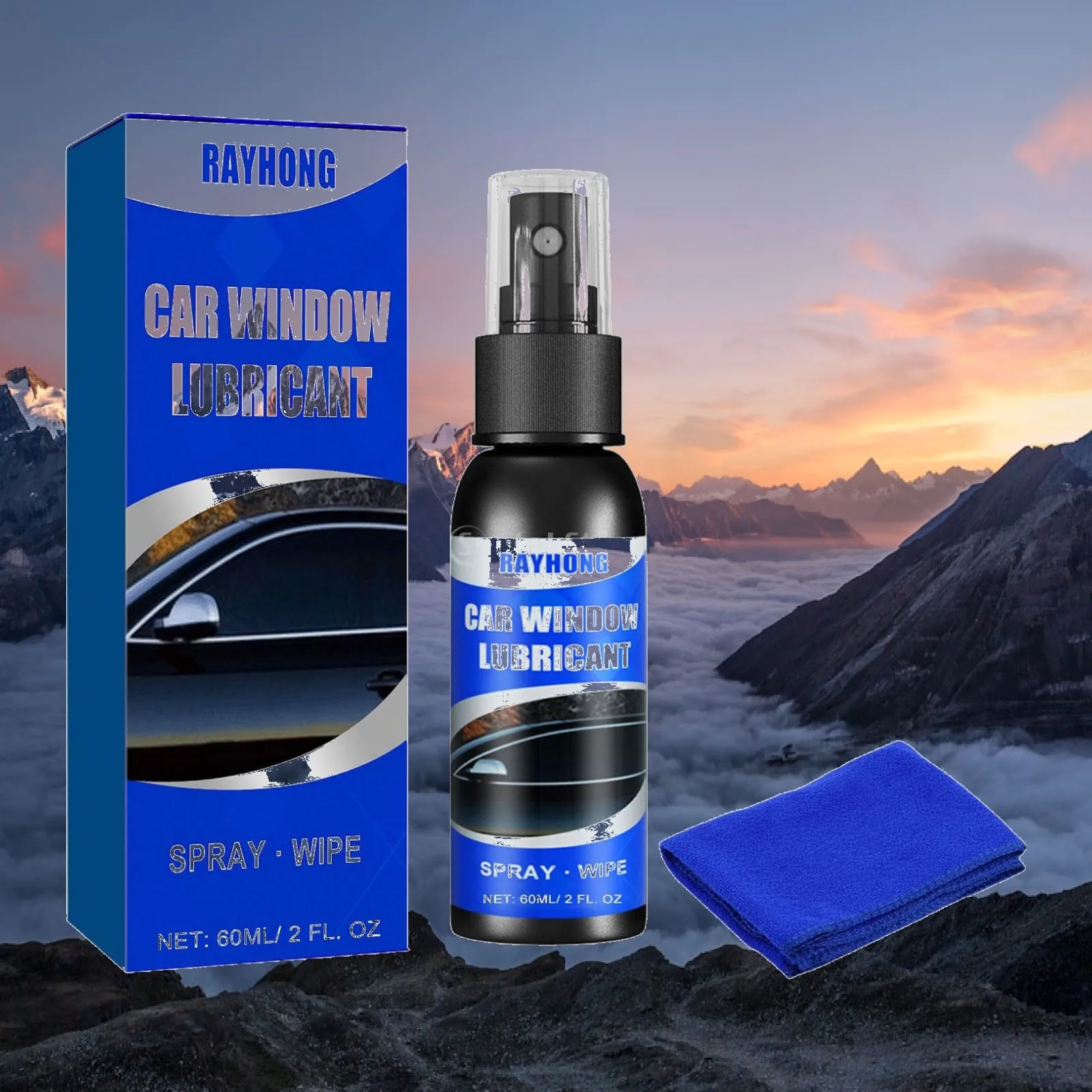 Rubber Seal Protectant Lubricant Spray Blue Bottle Anti Noise Car Cleaning Kit for Safety Tools for Car