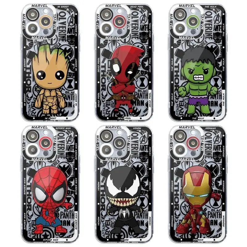 Marvel Groot Deadpool Phone Case for Honor X9a 5G X8b X9b X8 4G X8a 90 Lite X8 X7b Transparent Soft Bumper Luxury Cover