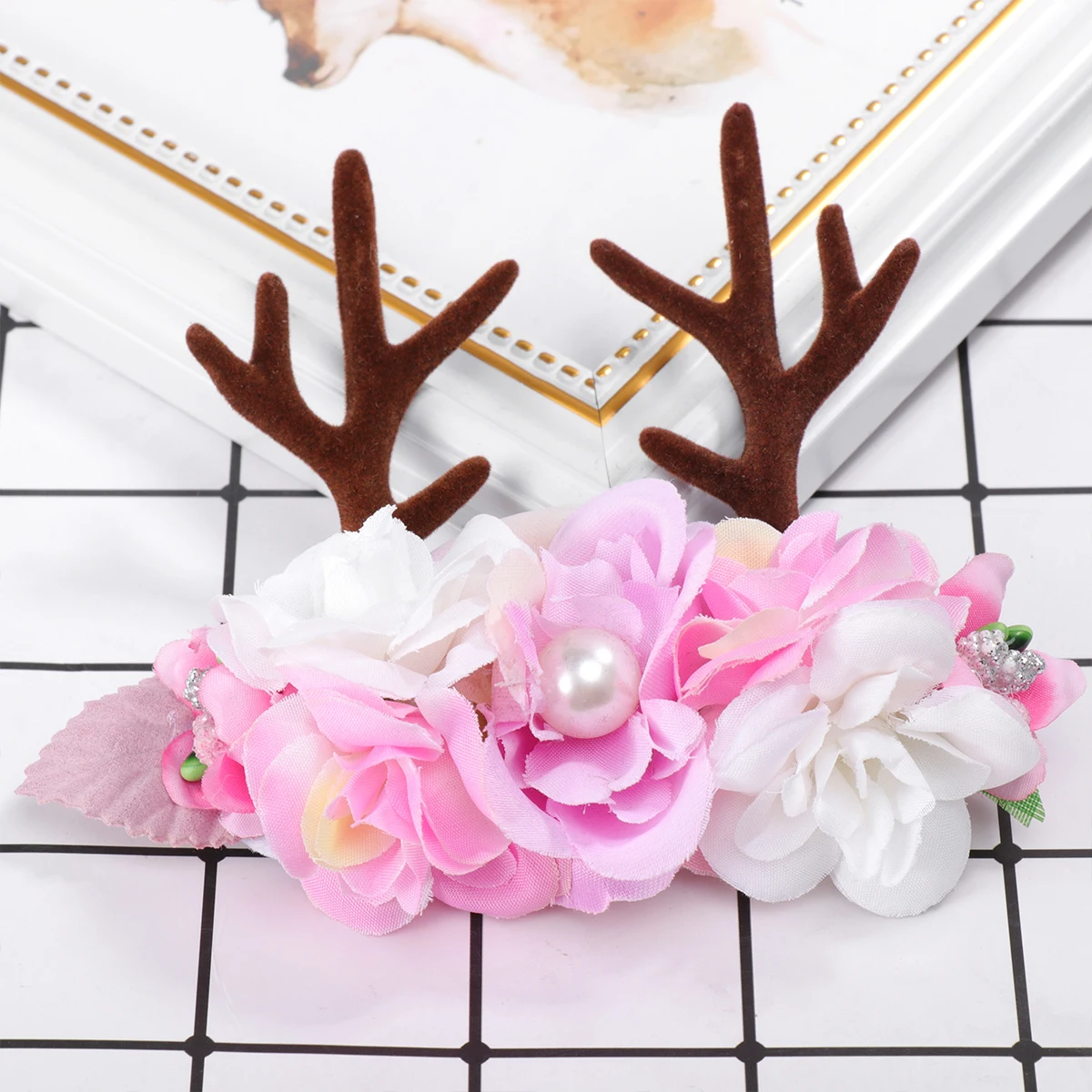 

1pcs Antler Headband Girl 30cm Stretchable Kids Hair Accessories Girls Headwear Birthday Party Kids Hair Band Christmas