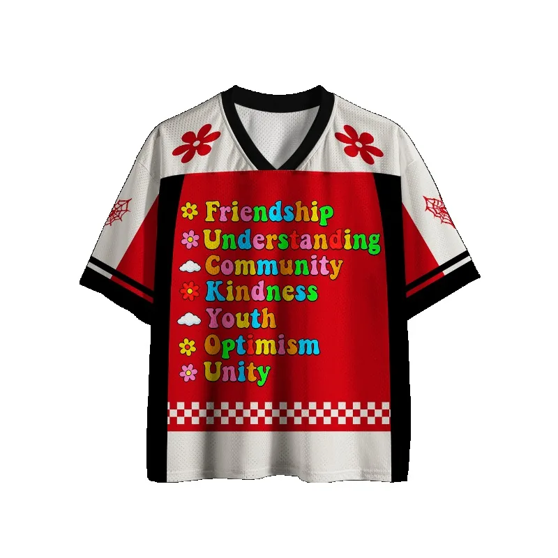 New Sports Mesh Jersey, Quick Drying Sports Short Sleeved Shirt, Upgraded Fabric, Mesh Knitted Fabric, Y2K Suggestive