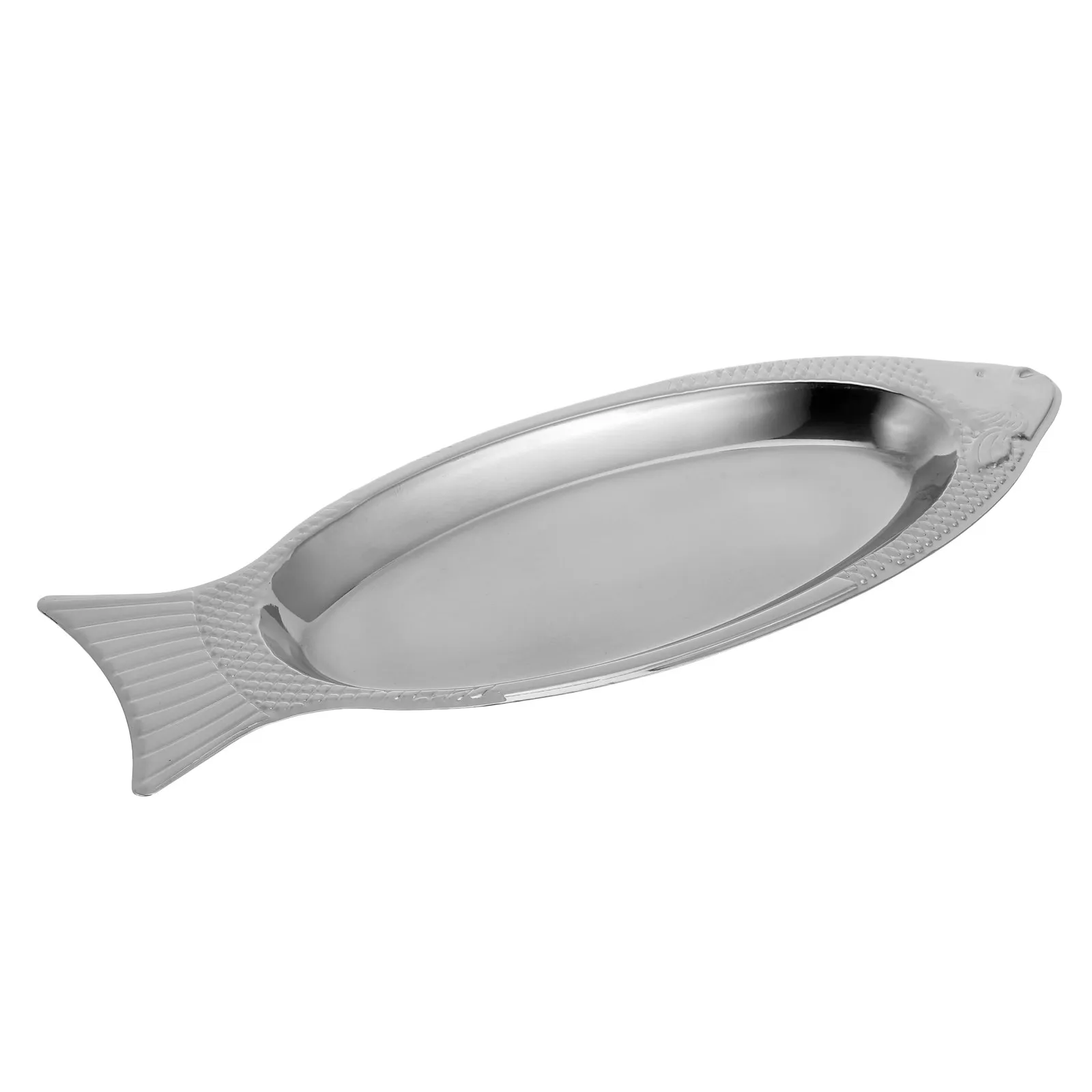 1Pcs Fish Shaped Stainless Steel Food Plate Steamed Fish Tray High Temperature Resistant Polished Surface Elegant Serving Dish view 6