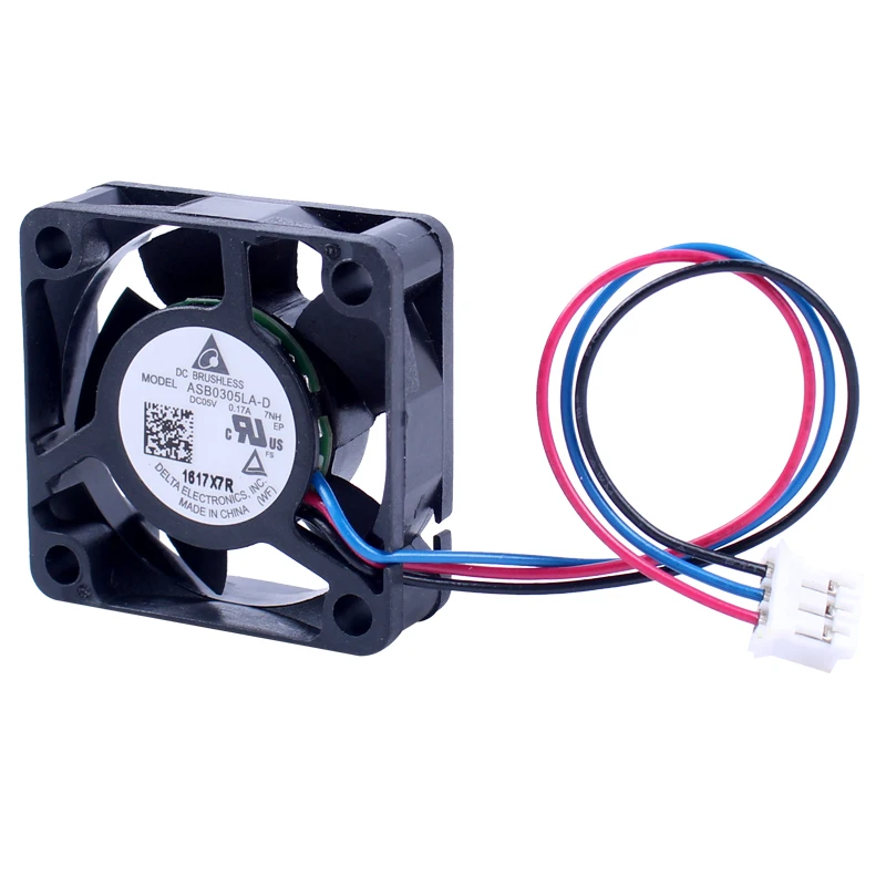 

Delta Electronics ASB0305LA-D DC 5V 0.17A 30x30x10mm 3-Wire Cooling Fan