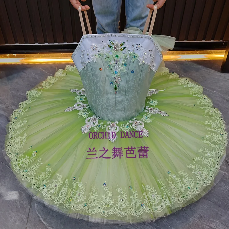 

BT2507141 профессиональный индивидуальный размер, индивидуальный цвет, детские зеленые балетные костюмы-пачки для девочек и женщин для взрослых