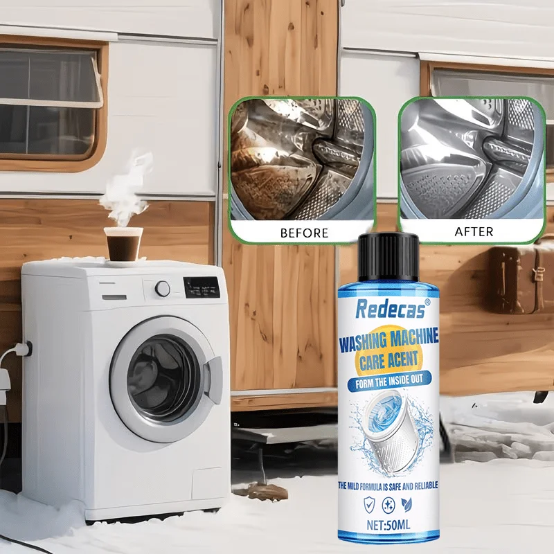 Powerful Washing Machine Cleaner, Deep Clean Drum, Remove Grime Oil Stains, Fits All Washers, Refresh Fast