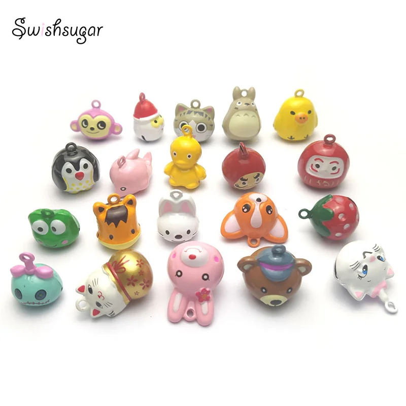 Hundred Kinds Cartoon Copper Bell Charms Holiday Birthday Festival Christmas Tree Decoration DIY Crafts Accessories Pendants