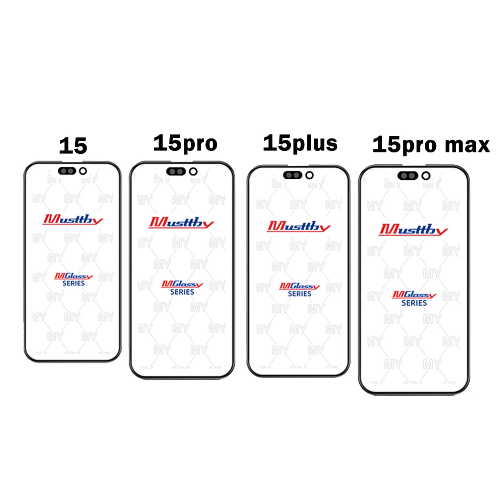 Musttby 5 sztuk 1:1 Silimar OEM Panel szklany z ekranem dotykowym z gęsią OCA do iPhone 16 15 14 13 12 11 pro X XS XR Max Zamiennik