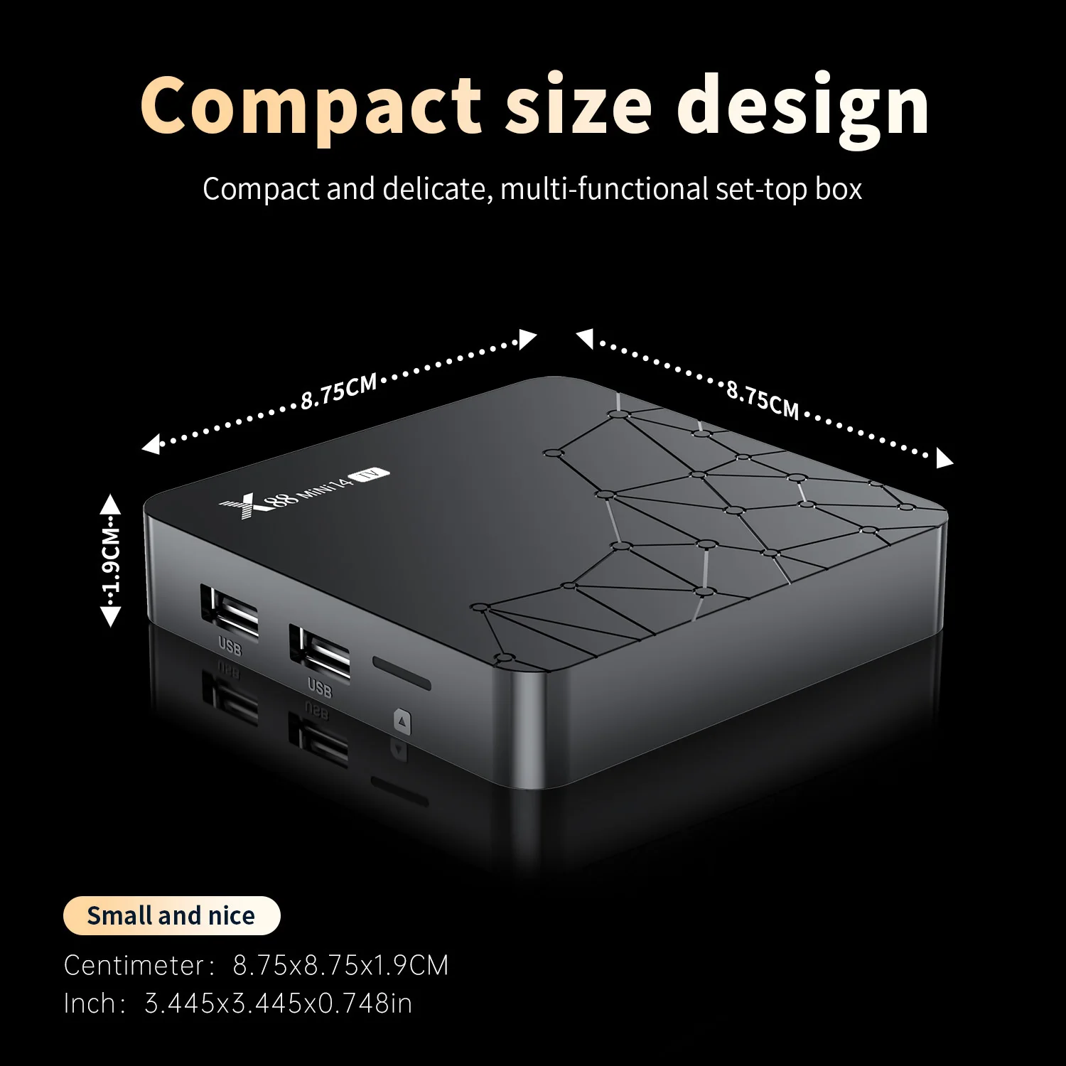 

X88 Mini 14 TV Android 14 Smart TV BOX RK3518 Quad Core 2GB 16GB 4K HD BT TVBOX 2.4G&5G Dual Wifi Медиаплеер ТВ-приставка