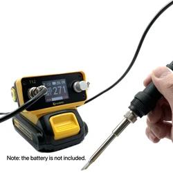 Estación de soldadura inalámbrica PTS300D T12 para Dewalt 20V Max, batería de iones de litio para soldadura eléctrica de batería Makita/Milwaukee/Bosch