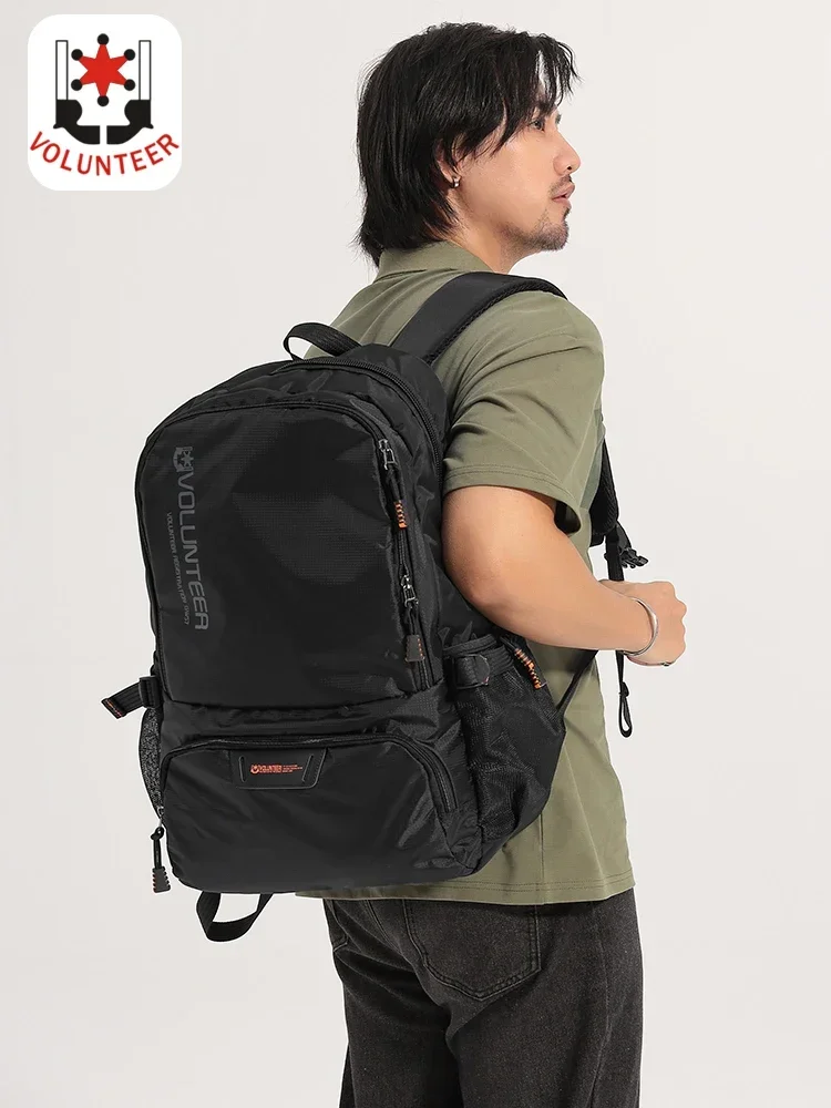 Mochila de gran capacidad para hombre, bolso informal impermeable, sólido, a la moda, para viaje y escuela, novedad de 2023, 1802