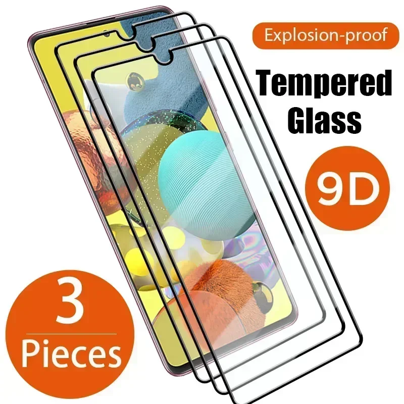 3Pcs Screen Protector On Galaxy A53 A13 A40 A30S A10 A02S A03 A14 Tempered Glass On Samsung A71 A51 A41 A31 A21S A12 S20 FE 5G